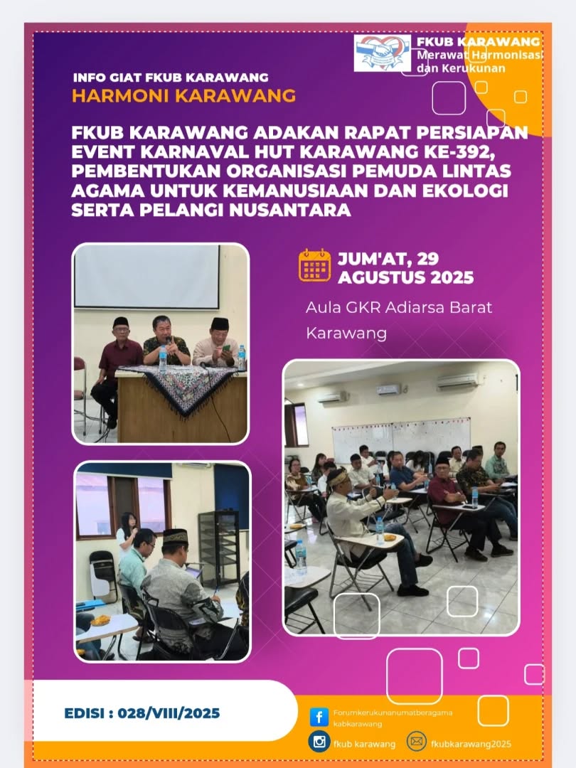 pagelaran karnaval yg rencana akan digelar 14 September 2025, FKUB Karawang akan ikut memeriahkan dengan 'MOBIL HIAS' diiringi 'Barongsai dan Naga'