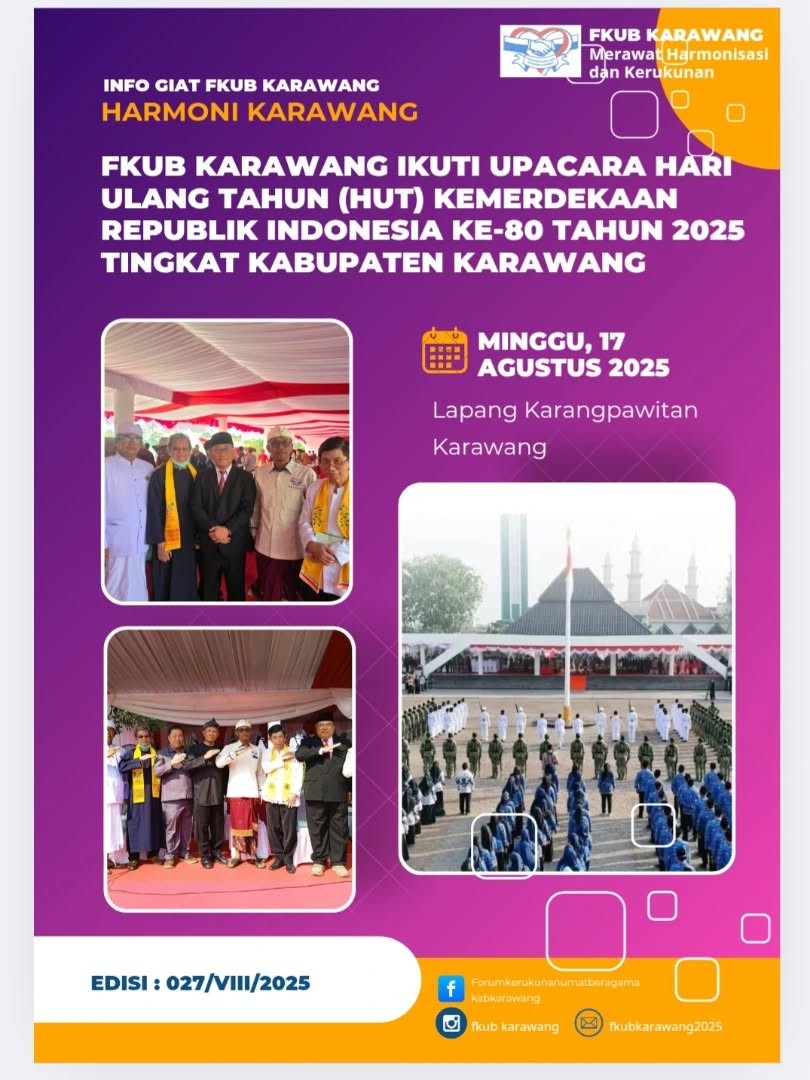 Upacara HUT Kemerdekaan Republik Indonesia tingkat Kabupaten Karawang.