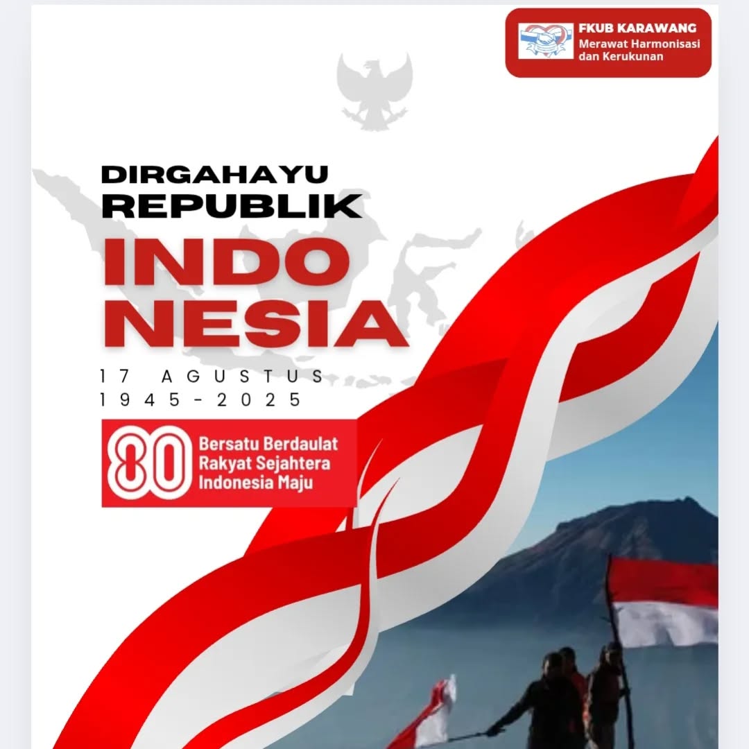 Dirgahayu Kemerdekaan Republik Indonesia ke-80, 17 Agustus 1945 - 17 Agustus 2025.