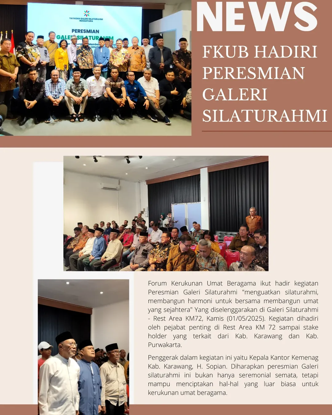 FKUB HADIRI PERESMIAN GALERI SILATURAHMI